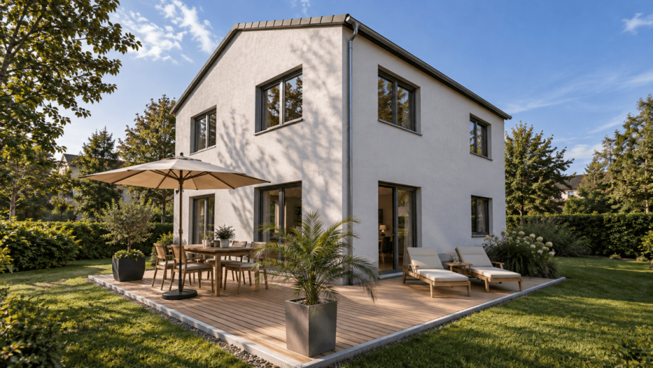 Fassade Sued_West Einfamilienhaus K�nigsbrunn
