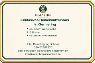 Hauptbild GROSSZÜGIGES FAMILIENWOHNEN IN GERMERING - BREITES REIHENMITTELHAUS MIT CA. 150 M² WOHNFLÄCHE