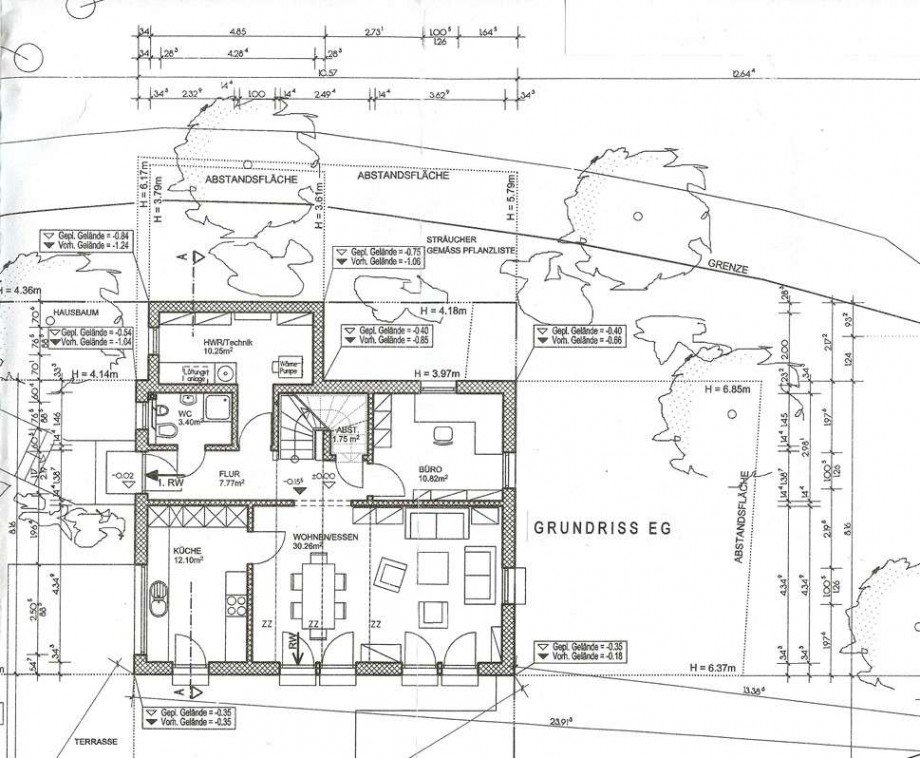 Grundriss-EG Einfamilienhaus Landau an der Isar