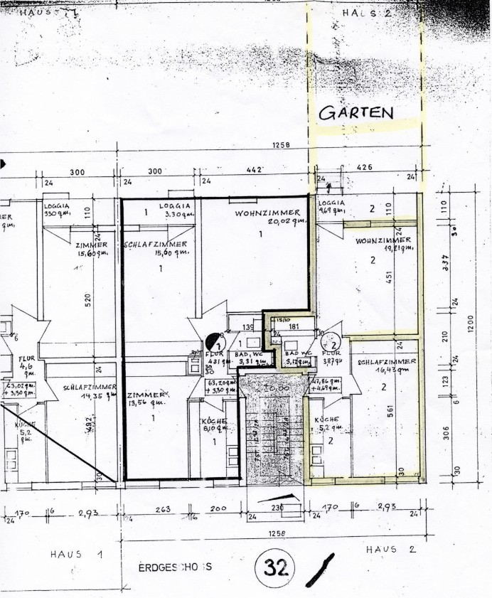 Grundriss Erdgeschosswohnung Augsburg
